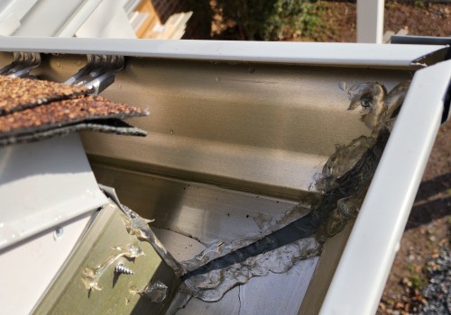 What is the best way to seal leaky gutter seams?